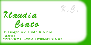 klaudia csato business card