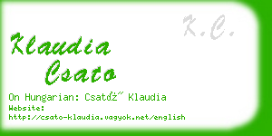 klaudia csato business card